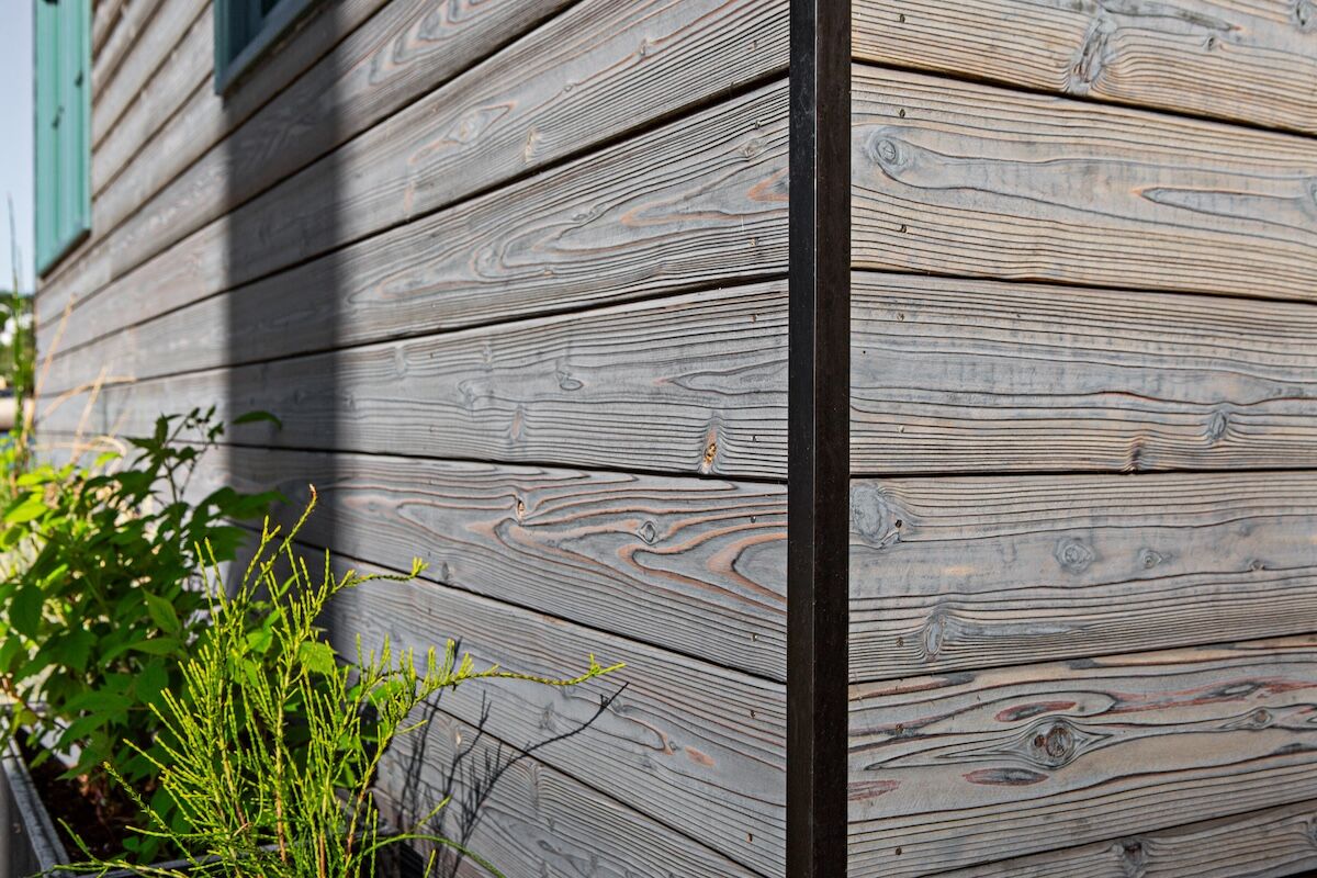 Sugi Flat Grain Weathering Stain Silver | Authentic Yakisugi Siding
